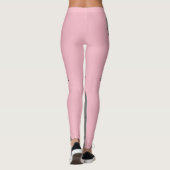 Geometrisch patroon Driehoeken Ovals Roze Grijs Gr Leggings (Achterkant)