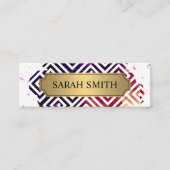 Geometrisch patroon / Expressief Mini Visitekaartje (Voorkant)