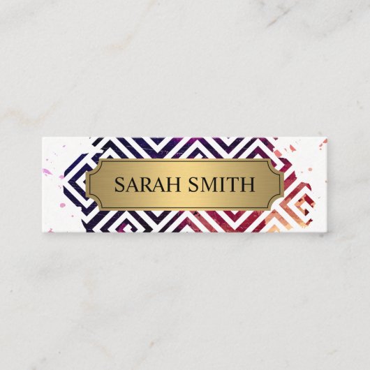 Geometrisch patroon / Expressief Mini Visitekaartje (Voorkant)