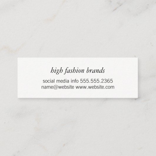 Geometrisch patroon / Expressief Mini Visitekaartje (Achterkant)