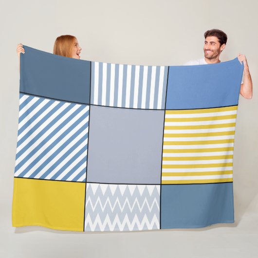 Geometrisch patroon fleece deken (In situ)