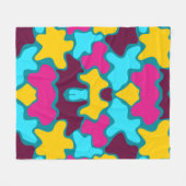  geometrisch patroon. fleece deken (Voorkant (Horizontaal))