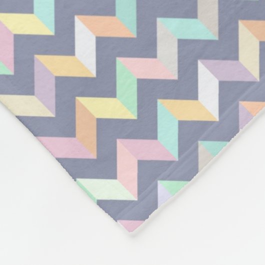 Geometrisch patroon fleece deken (Hoek)