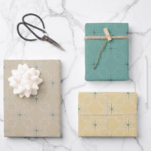 Geometrisch patroon | Gedempte Teal, Goud en Taupe