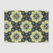 Geometrisch patroon, geel en zwart, stijlvol tissuepapier (Voorkant)