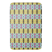 Geometrisch patroon geel Paarse blauw Badmat (Voorkant Verticaal)