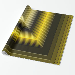 geometrisch patroon geel zwart cadeaupapier