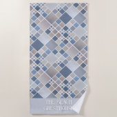 Geometrisch Patroon Gepersonaliseerd Guesthouse Strandlaken (Voorkant)
