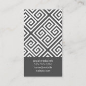 Geometrisch patroon / Goud metaal Visitekaartje (Achterkant)