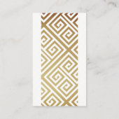 Geometrisch patroon / Goud metaal Visitekaartje (Achterkant)