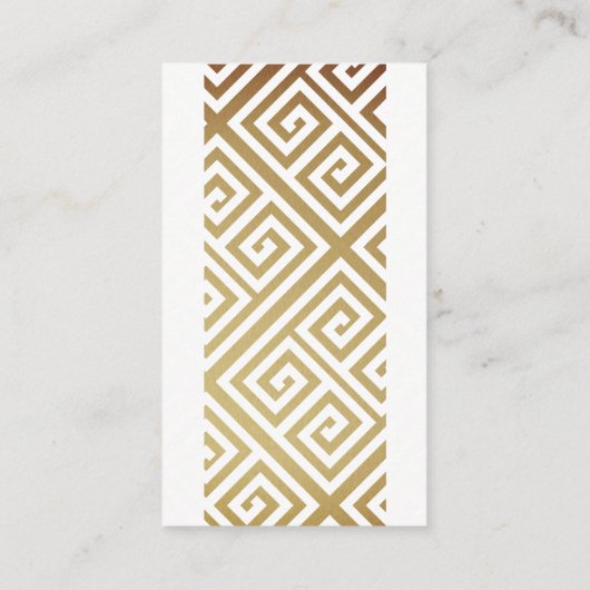 Geometrisch patroon / Goud metaal Visitekaartje (Achterkant)