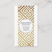Geometrisch patroon / Goud metaal Visitekaartje (Voorkant)