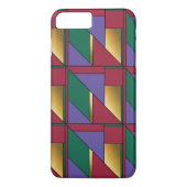 Geometrisch patroon Goud Paarse Groen Rood Case-Mate iPhone Case (Achterkant)