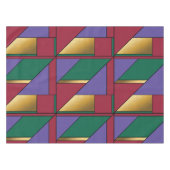 Geometrisch patroon Goud Paarse Groen Rood Tafelkleed (Voorkant (Horizontaal))