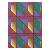 Geometrisch patroon Goud Paarse Groen Rood Tafelkleed (Voorkant)