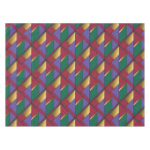 Geometrisch patroon Goud Paarse Groen Rood Tafelkleed (Voorkant (Horizontaal))