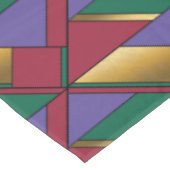 Geometrisch patroon Goud Paarse Groen Rood Tafelkleed (Gekanteld)