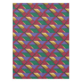 Geometrisch patroon Goud Paarse Groen Rood Tafelkleed (Voorkant)
