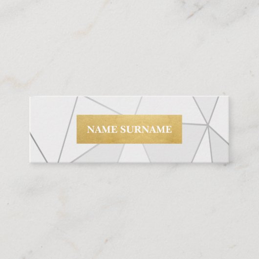 Geometrisch Patroon Goud Visitekaartje (Voorkant)