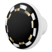 Geometrisch patroon | Goud, wit en zwart Keramische Knop (Rechts)