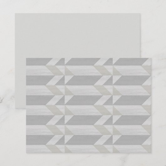 geometrisch patroon grijs briefkaart (Voorkant / Achterkant)