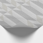 geometrisch patroon grijs houten verpakkingspapier cadeaupapier (Hoek)