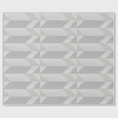 geometrisch patroon grijs houten verpakkingspapier cadeaupapier (Vlak)