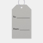 geometrisch patroon grijs label met geschenkhout cadeaulabel (Achterkant)