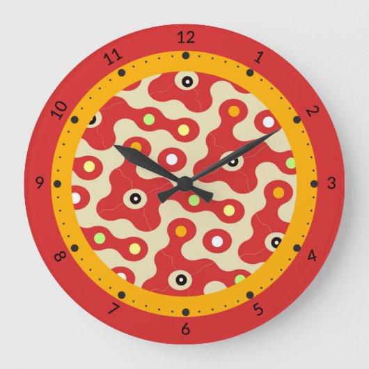 Geometrisch patroon grote klok (Voorkant)