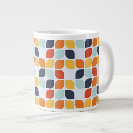 geometrisch patroon grote koffiekop (Voorkant rechts)