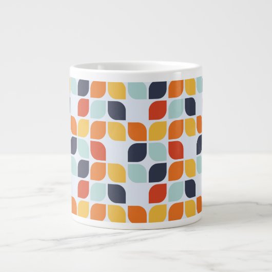  geometrisch patroon grote koffiekop (Voorkant)