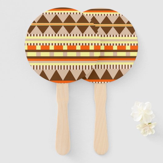 Geometrisch patroon handwaaier (Voorkant en achterkant)
