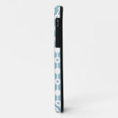Geometrisch patroon Hexagon Dot Monogram | Blauw Case-Mate iPhone Case (Achterkant/links)