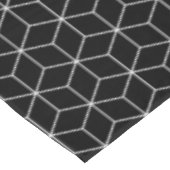 Geometrisch patroon Hexagon Zwart-wit Tafelkleed (Gekanteld)