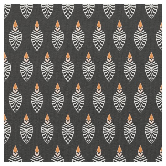 Geometrisch patroon Hoopoe Bird Stof (Close Up)