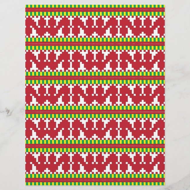 Geometrisch patroon I van de Rucava Red en white f (Voorkant)