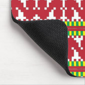 Geometrisch patroon I van de Rucava Red en white f Muismat (Hoek)