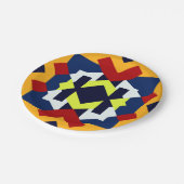Geometrisch patroon in Afrikaanse stijl Papieren Bordje (Gekanteld)