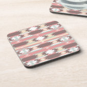 Geometrisch patroon in aztec-stijl 2 drankjes onderzetter (Linkerzijde)