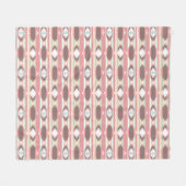 Geometrisch patroon in aztec-stijl 2 fleece deken (Voorkant (Horizontaal))