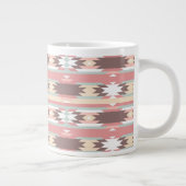 Geometrisch patroon in aztec-stijl 2 grote koffiekop (Rechts)