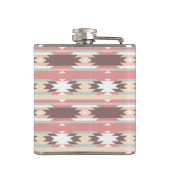 Geometrisch patroon in aztec-stijl 2 heupfles (Achterkant)