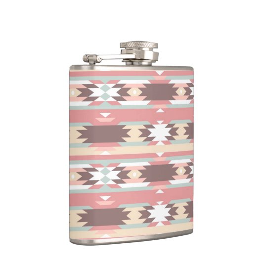 Geometrisch patroon in aztec-stijl 2 heupfles (Rechts)