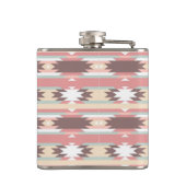 Geometrisch patroon in aztec-stijl 2 heupfles (Achterkant)