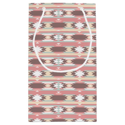 Geometrisch patroon in aztec-stijl 2 klein cadeauzakje (Achterkant)