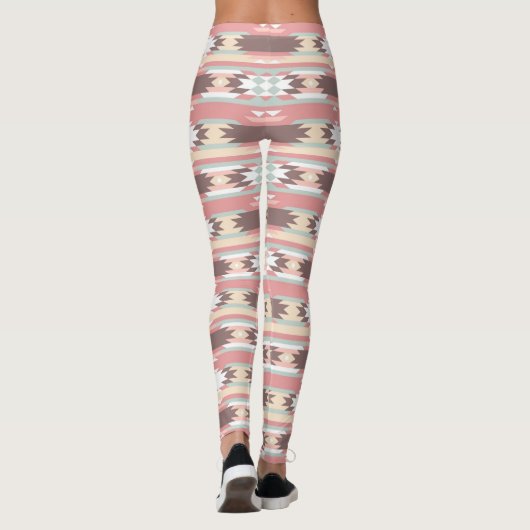 Geometrisch patroon in aztec-stijl 2 leggings (Achterkant)