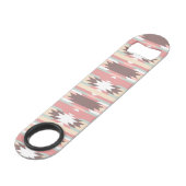 Geometrisch patroon in aztec-stijl 2 speed flessenopener (Achterkant Gekanteld)