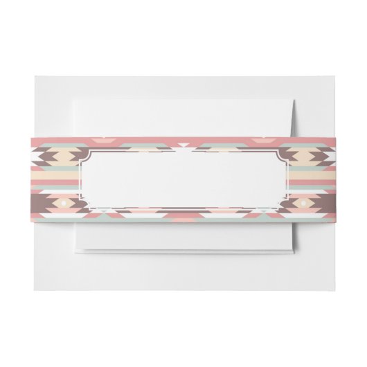 Geometrisch patroon in aztec-stijl 2 uitnodigingen wikkel (Voorkant Voorbeeld)