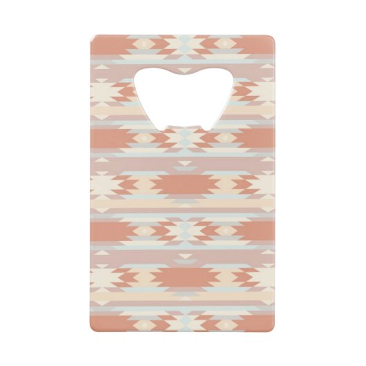 Geometrisch patroon in aztec-stijl 3 creditkaart flessenopener (Voorkant)