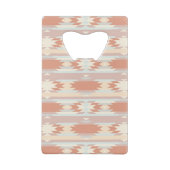 Geometrisch patroon in aztec-stijl 3 creditkaart flessenopener (Achterkant)